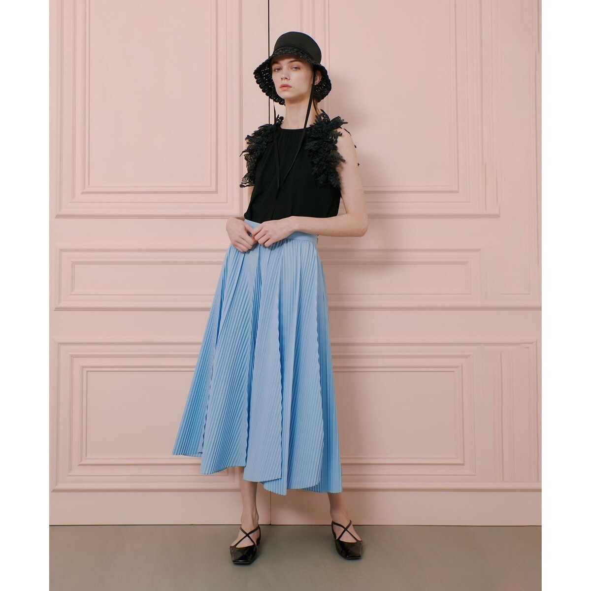 LOULOU WILLOUGHBY】スカラップブリムバケットハット
