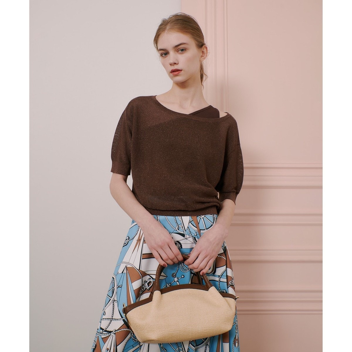 LOULOU WILLOUGHBY】エンブロイダリークチュールハイネックプル