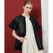 【LOULOU WILLOUGHBY】ダブルラッセルブルゾン