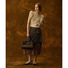 【LOULOU WILLOUGHBY】ペイズリードットスカート