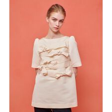 【LOULOU WILLOUGHBY】ランダムリボンタフタブラウス