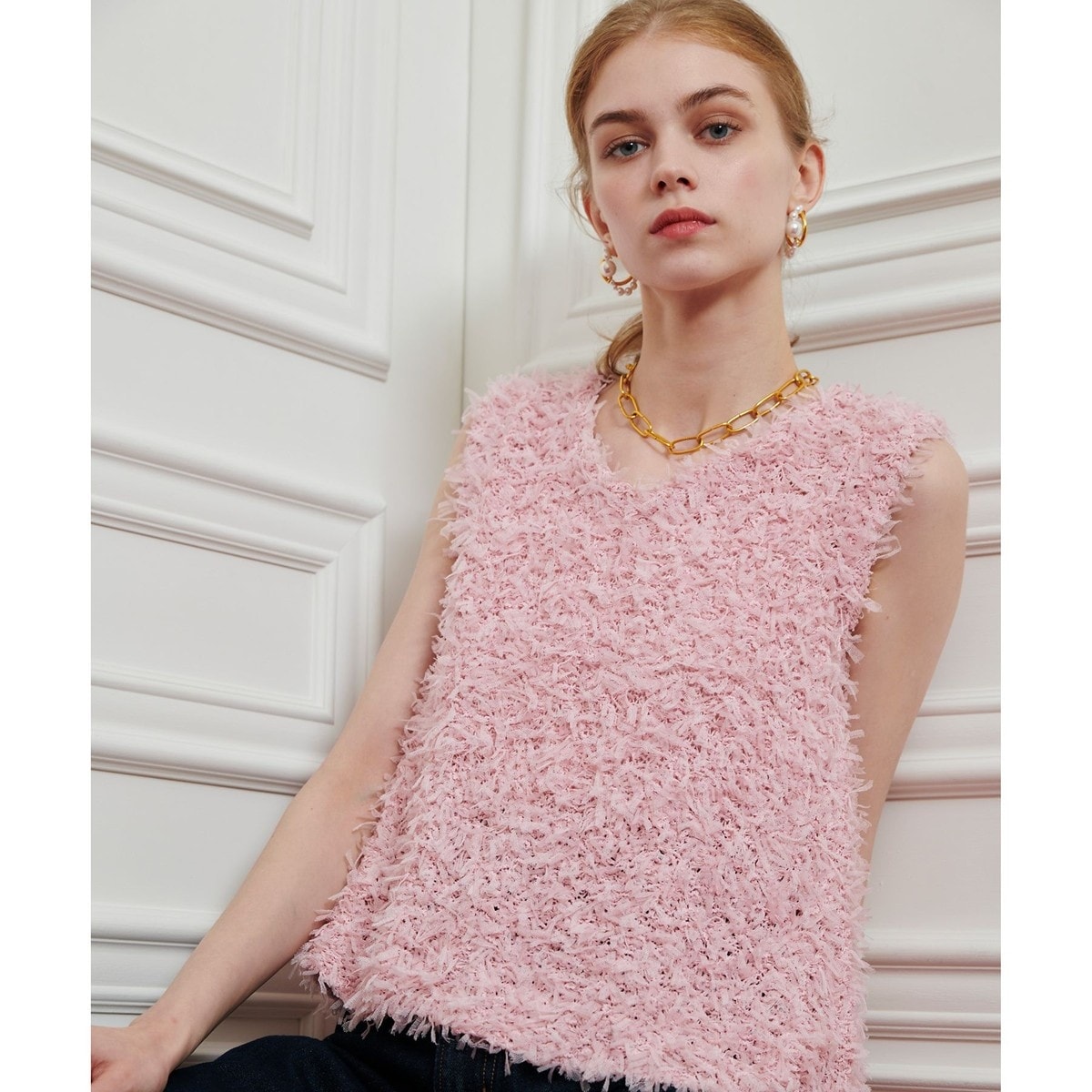 ルルウィルビー ファー付きカットソー カットソー|トップス|LOULOU