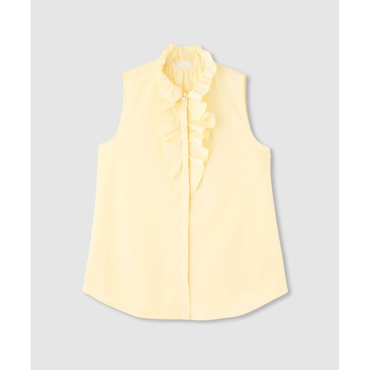 フロントフリルノースリブラウス