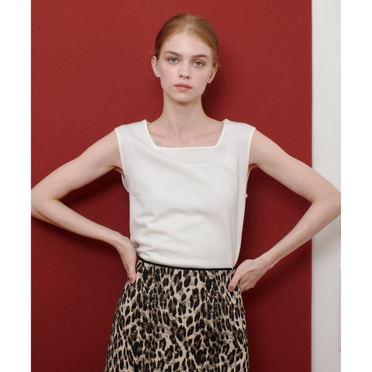 ルルウィルビー　ショルダーリボンミニタンクプルオーバー LOULOU WILLOUGHBY】ショルダーリボンミニタンクプルオーバー