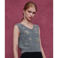 【LOULOU WILLOUGHBY】ビーズフラワージレ