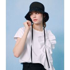 【LOULOU WILLOUGHBY】ギャザーレイヤーTシャツ