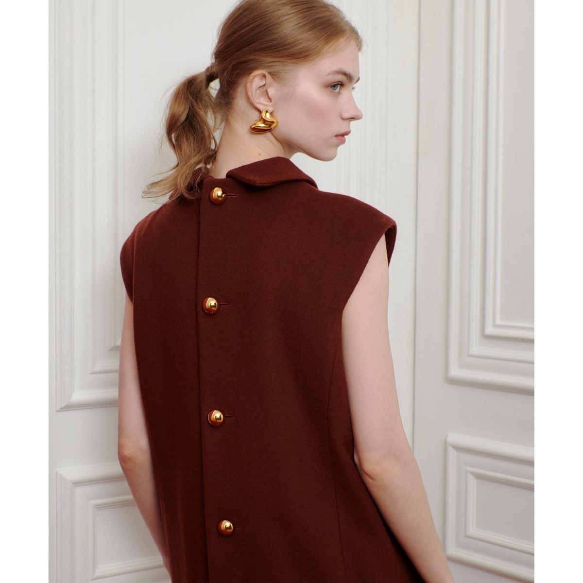 アルアバイル ルルウィルビー ラインミドルフラワータックワンピース