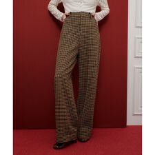 【LOULOU WILLOUGHBY】ガンクラブチェックワイドパンツ