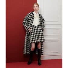 【LOULOU WILLOUGHBY】ロービング千鳥ロングコート