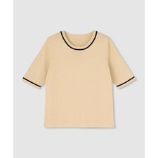 総針コンパクトクルーネックプルオーバー