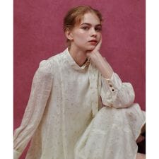 ルルウィルビー(LOULOU WILLOUGHBY)の【LOULOU WILLOUGHBY】KEYジャガードフレアワンピース