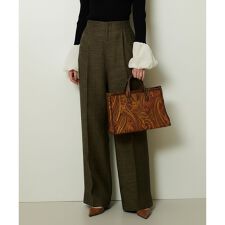 リネンウールストレートパンツ