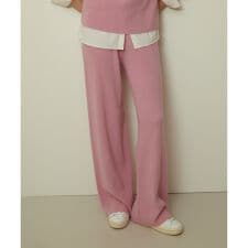 ウールリブニットパンツ