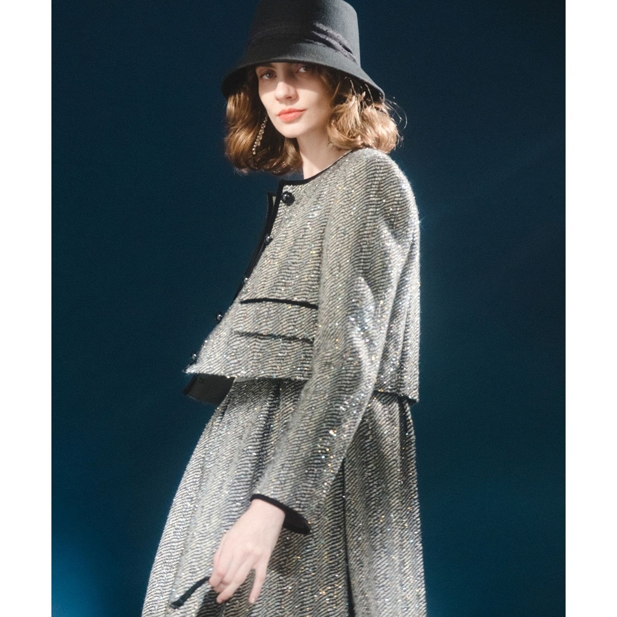 LOULOU WILLOUGHBY】MALHIA KENTラメジャガード ジャケット | ルル