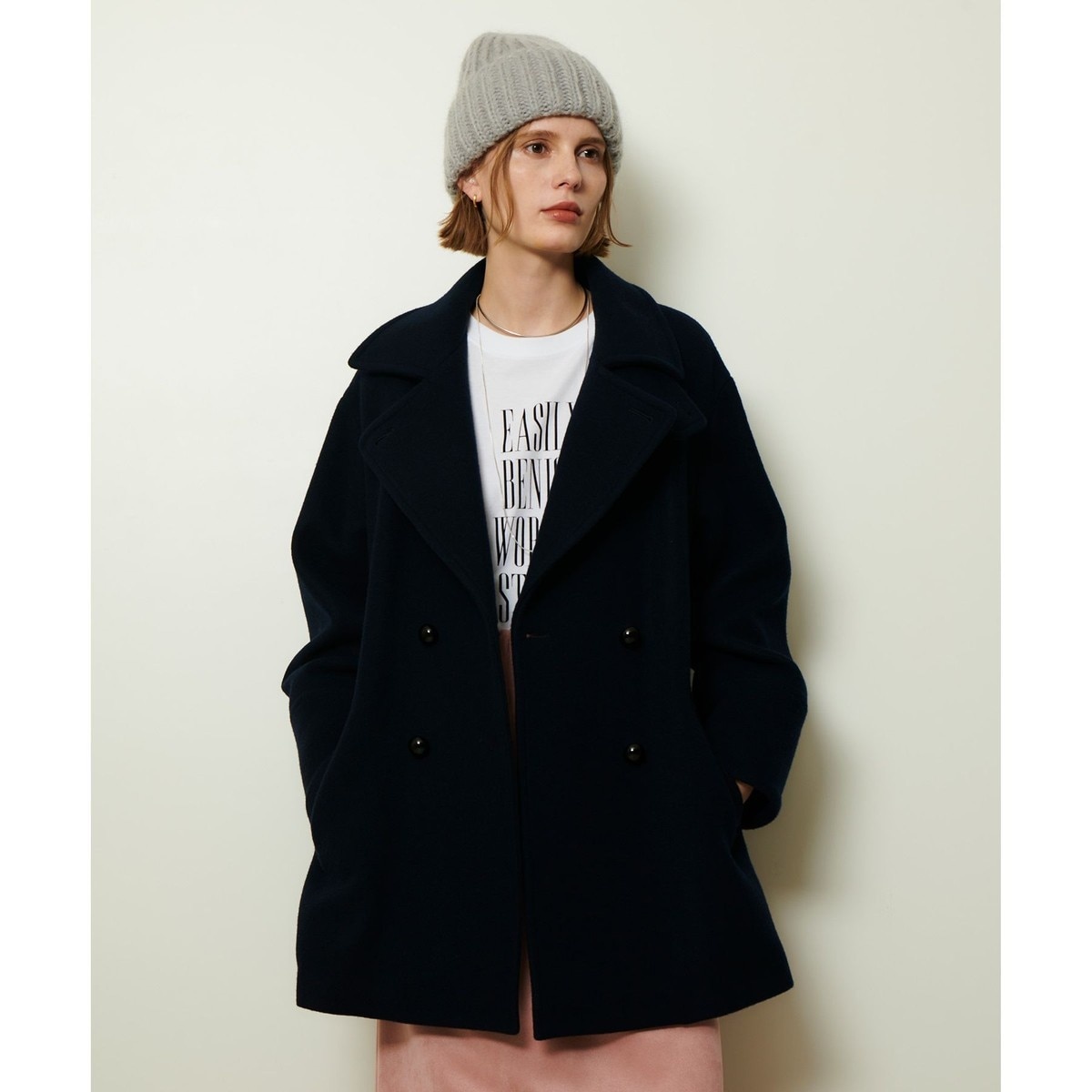 美品✨ジャーナルスタンダードレリューム Bellandi ウールメルトンPコート JOURNAL STANDARD relume（ジャーナルスタンダード レリューム