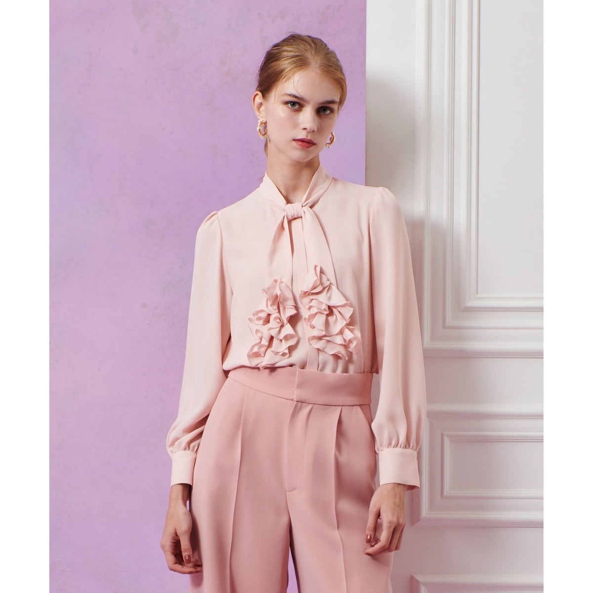 レッド系)LOULOU WILLOUGHBY ヴィーナスデシンドットブラウス LOULOU