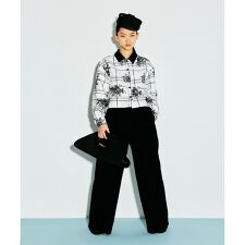 【LOULOU WILLOUGHBY】ダブルクロスハイウエストサロペットパンツ