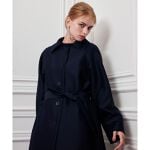 LOULOU WILLOUGHBY】シルクウールツイルロングコート | ルルウィルビー 
