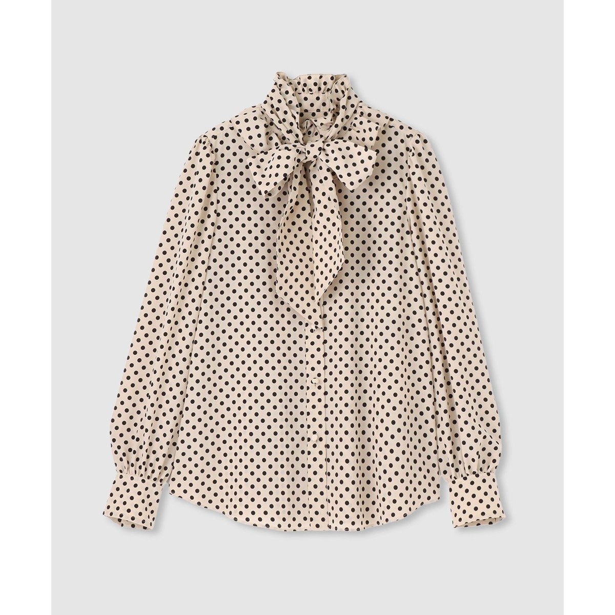 LOULOU WILLOUGHBY】◇デシンドットフリルボウタイブラウス | ルル