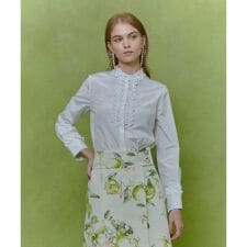 【LOULOU WILLOUGHBY】テクニカルギャザーブラウス