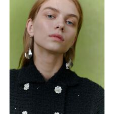 【LOULOU WILLOUGHBY】ニットツィードワンピース