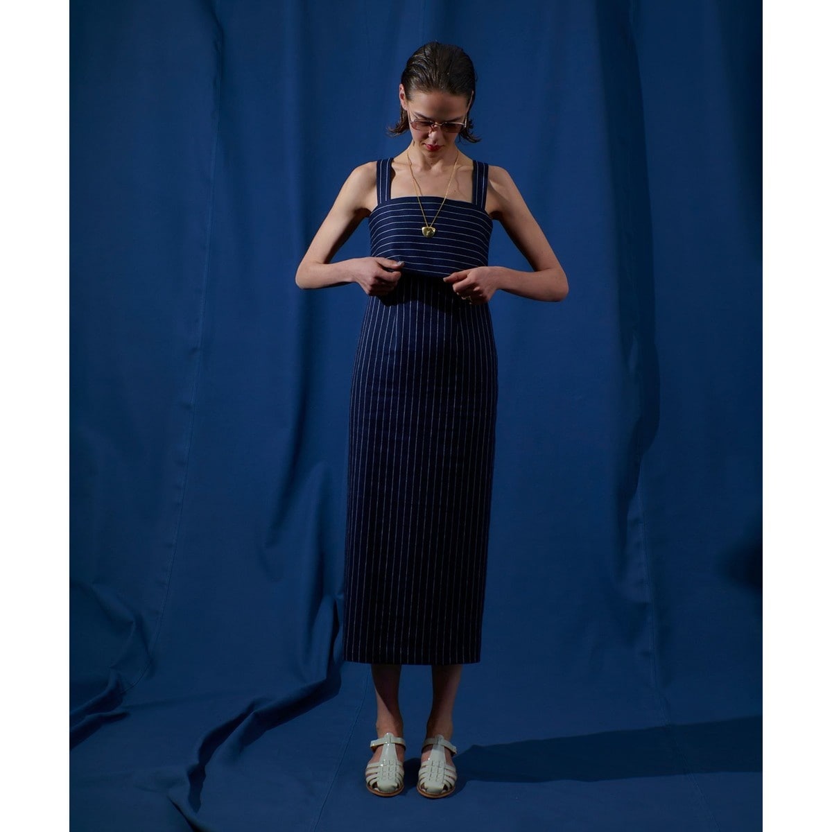 allureville×otonaMUSE】シックツイードサロペットドレス