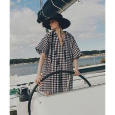 【LOULOU WILLOUGHBY】トリコロールツイードワンピース