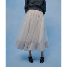 【LOULOU WILLOUGHBY】チュールレイヤードスカート