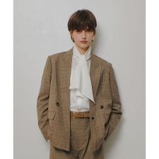 ポプリンチェックジャケット