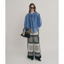 幾何プリントイージーパンツ