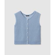 透かし編みジレプルオーバー