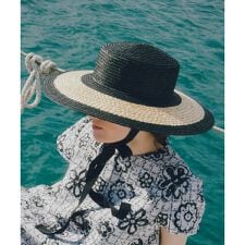 【LOULOU WILLOUGHBY】バイカラーキャペリン