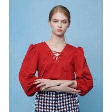 LOULOU WILLOUGHBY】モックロディレースアップマリンプルオーバー 