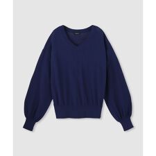 コットンシルクVネックプルオーバー