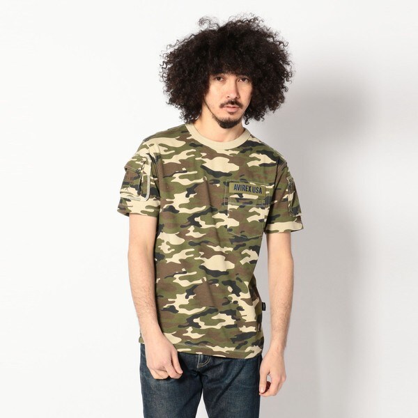 AVIREX／アヴィレックス／迷彩 ファティーグ Tシャツ