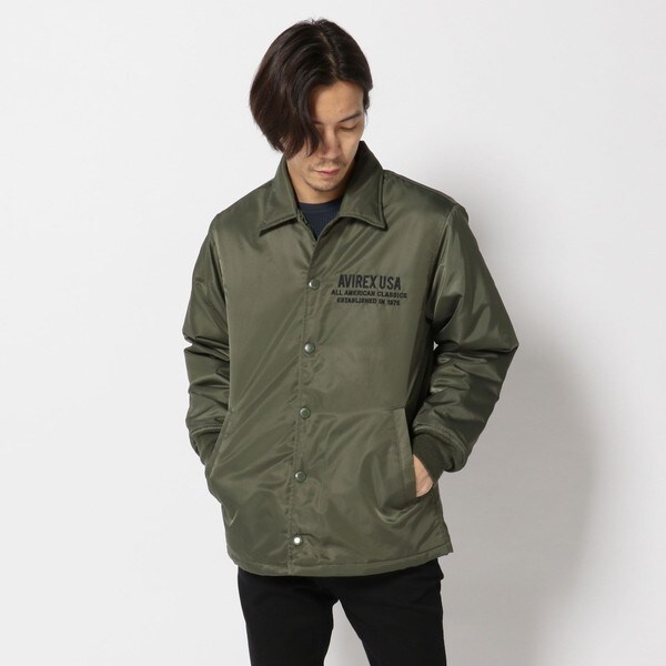 〈美品〉AVIREX アヴィレックス　ヴァーシティー コーチジャケット 黒　XL 20%OFF!! (アビレックス) AVIREX アヴィレックス ヴァーシティー