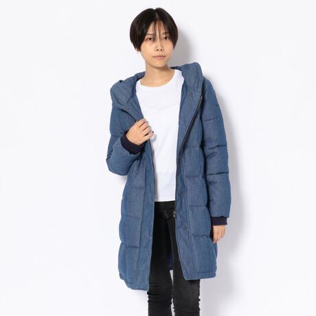 フーディ デニム ダウンコート／HOODIE DENIM DOWN 
