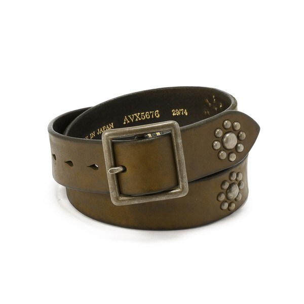 ヴィンテージワークス／フラワースタッズベルト／FLOWER