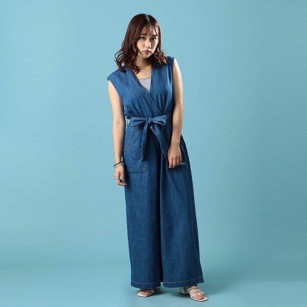 直営店限定】デニムオールインワン／DENIM ALL IN ONE