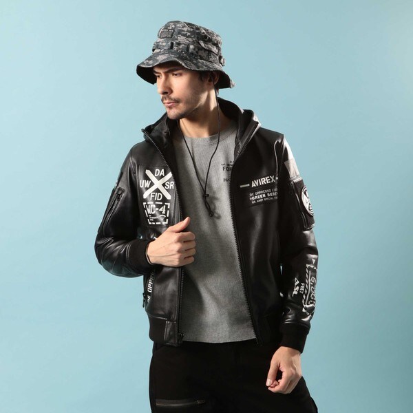 レザー フーディー ハロ／LEATHER HOODIE HALO