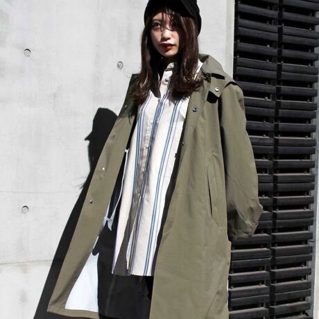 直営店限定】WOMEN ライト ストレッチ ステンカラーコート 