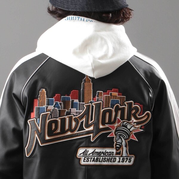 ヴァーシティ ジャケット ニューヨーク／ＶＡＲＳＩＴＹ ＪＡＣＫＥＴ ＮＥＷ ＹＯＲＫ | アヴィレックス(AVIREX) | 6111054-50  | ファッション通販 マルイウェブチャネル