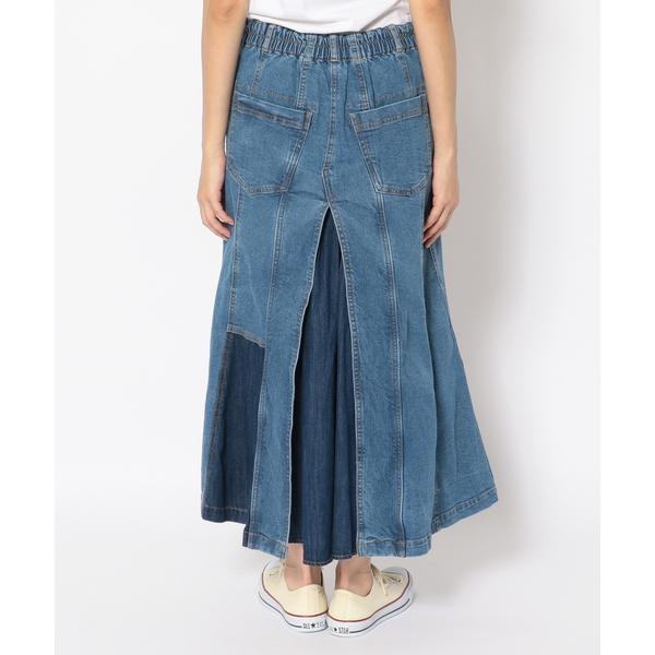 デニムカラーコンビスカート／ DENIM COLOR COMBI SKIRT