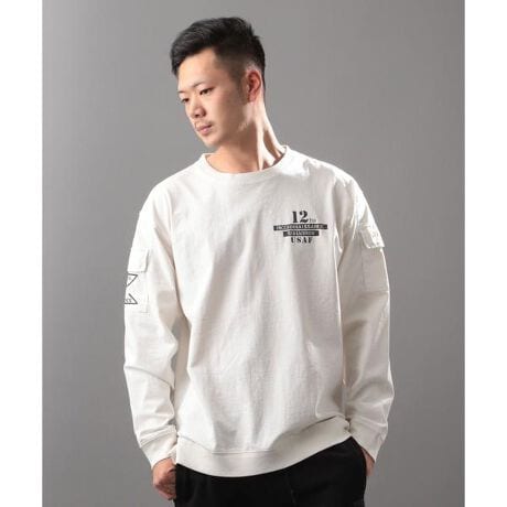 フェイドウォッシュ ファティーグ 長袖 Tシャツ ／ L／S FADE WASH FATIGUE T-SHIRT | アヴィレックス(AVIREX)  | マルイウェブチャネル [アヴィレックス] ファティーグ クルーネック 長袖 Tシャツ LONG SLEEVE FATIGUE CREW NECK T-SH