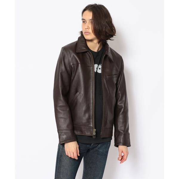 AVIREX レザー スタンドジップ トラッカージャケット Mサイズ AVIREX レザー スタンドジップ トラッカージャケット Mサイズ