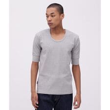 《DAILY／デイリー》HALF SLEEVE U-NECK T-SHIRT／デイリー 五分袖 Uネ