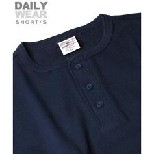 《DAILY／デイリー》RIB S／S HENLEY NECK T-SHIRT／リブ 半袖 ヘンリー
