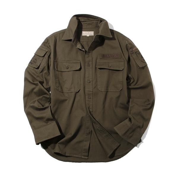 AVIREX／アヴィレックス／FATIGUE KHAKI SHIRT／長袖ファティーグ カーキ シャ | アヴィレックス(AVIREX) |  マルイウェブチャネル