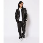レザー トラック スーツ セットアップ／LEATHER TRACK SUIT SETUP 