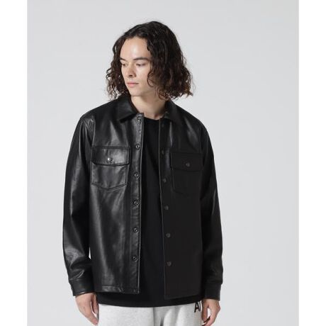 LEATHER UTILITY SHIRT ／ レザー ユーティリティ シャツ 